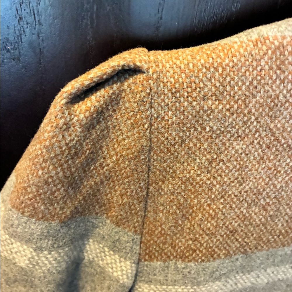 Veronica Beard Gray And Brown Toggle Button Coat - image 8